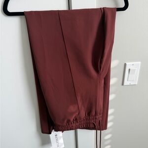 Athleta Wide Leg Pants in Deep Brick Brown